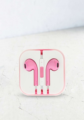 Słuchawki mini jack różowe
