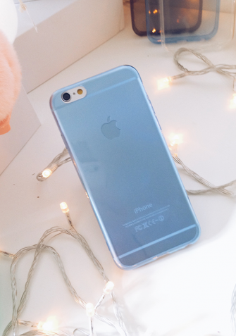 Miękki Back Case iPhone niebieski